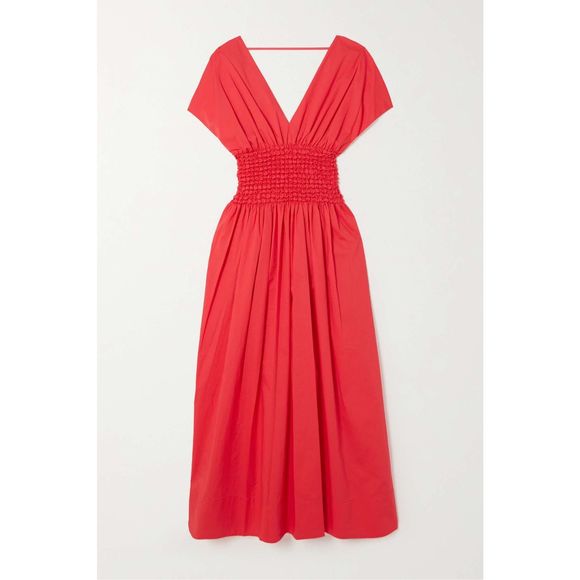 STAUD Jackson hibiscus Midi Dress